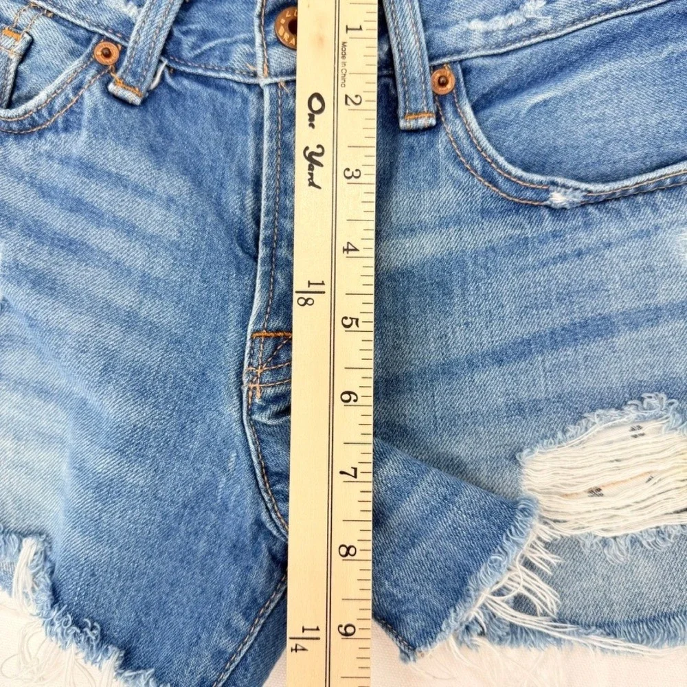 Lucky Brand The Cutoff Denim Shorts Womens Size 4 Distressed Raw Hem